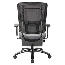 Vertical Black Mesh Back Chair with Shiny Black Base 1
